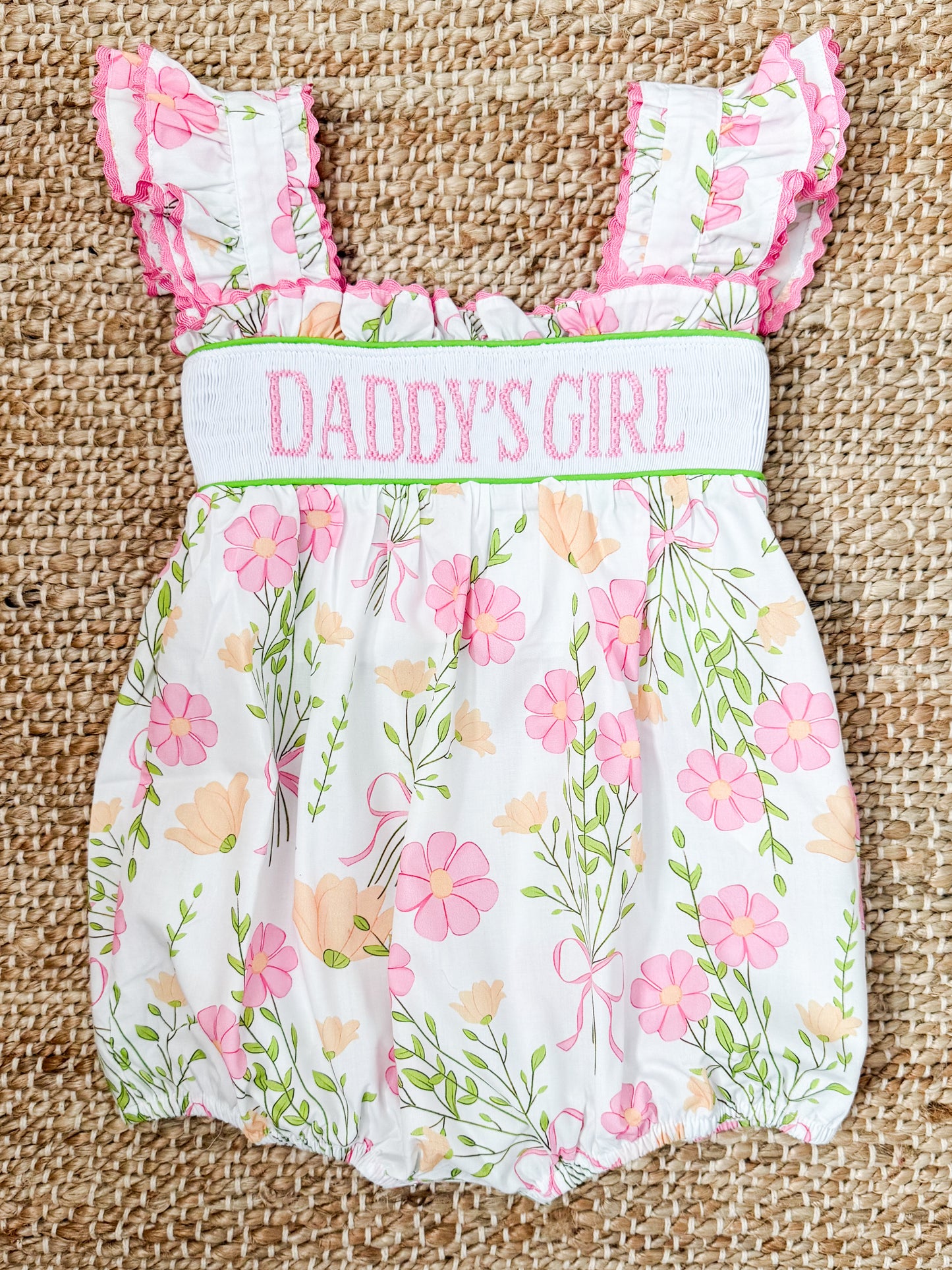 Daddy's Girl Hand Smocked Bubble