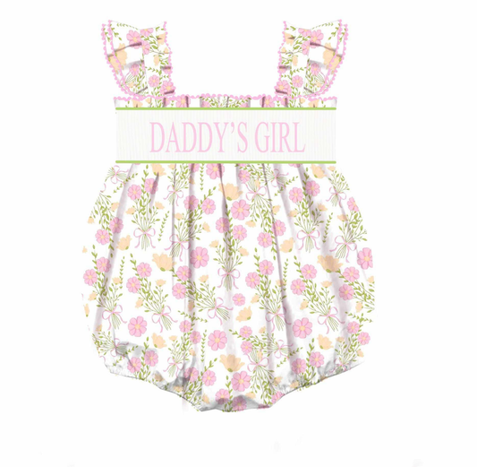 Preorder: Daddy's Girl Hand Smocked Bubble