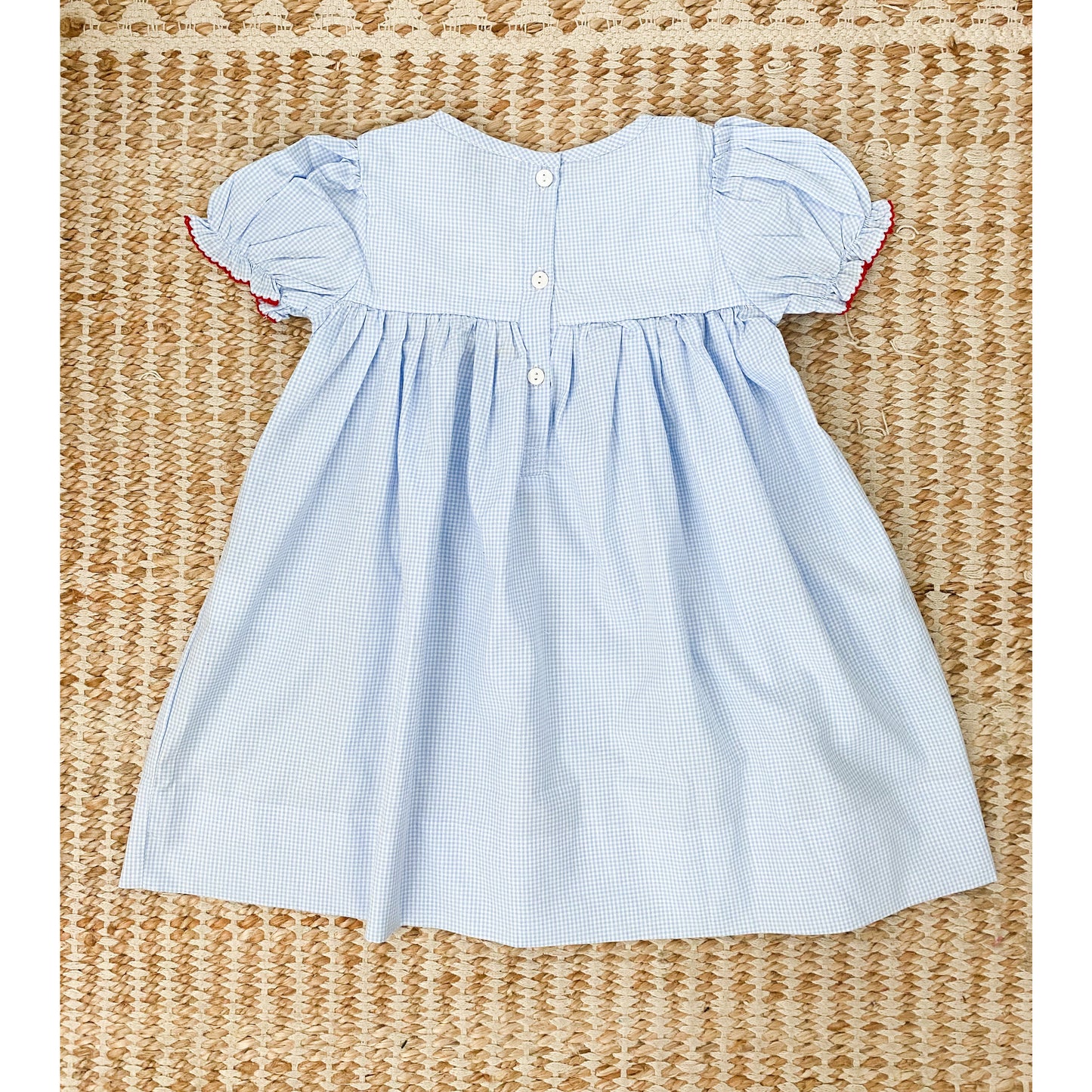 Reindeer and Candy Cane Embroidered Dress 6M-6T