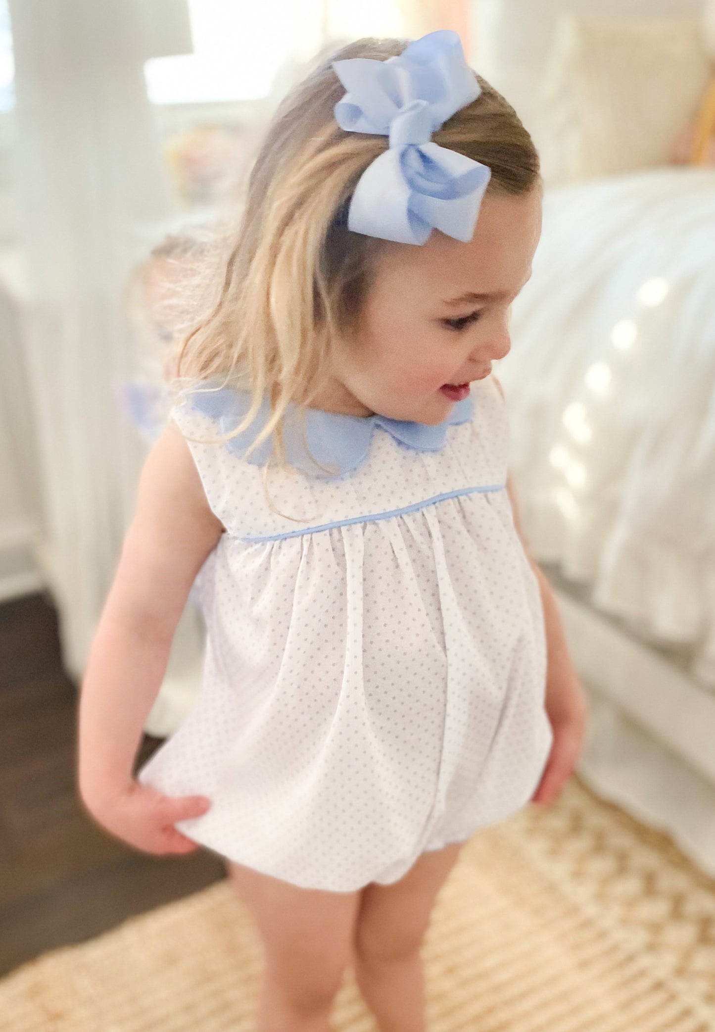 Blue Polka Dot Bubble 6M-3T