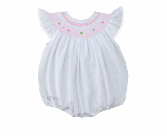 Preorder: Once Upon a Time Hand-Smocked Bubble with Angel Sleeves