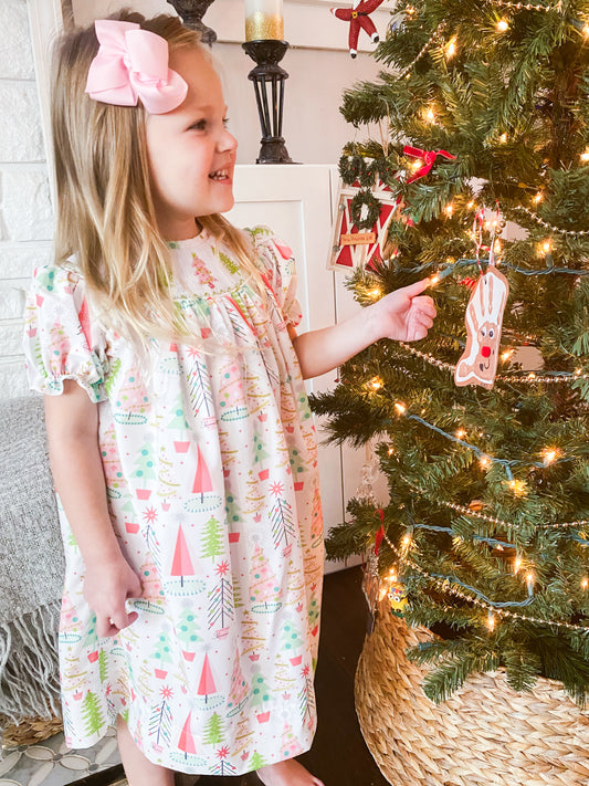 Christmas Tree Smock 12M-6T