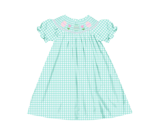 Preorder: Easter Egg and Tulips Smocked Dress