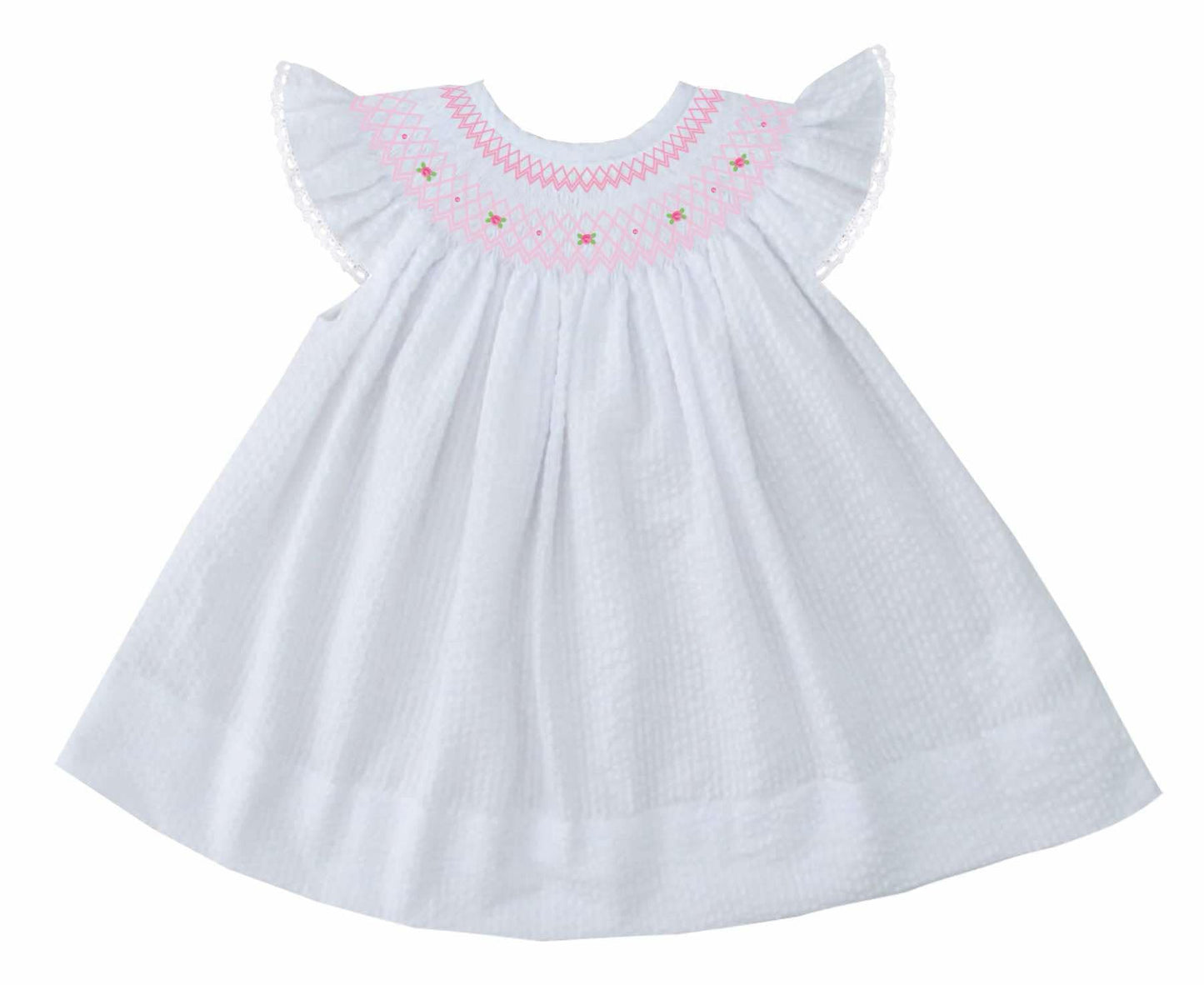 Preorder: Once Upon a Time Hand-Smocked Dress with Angel Sleeves