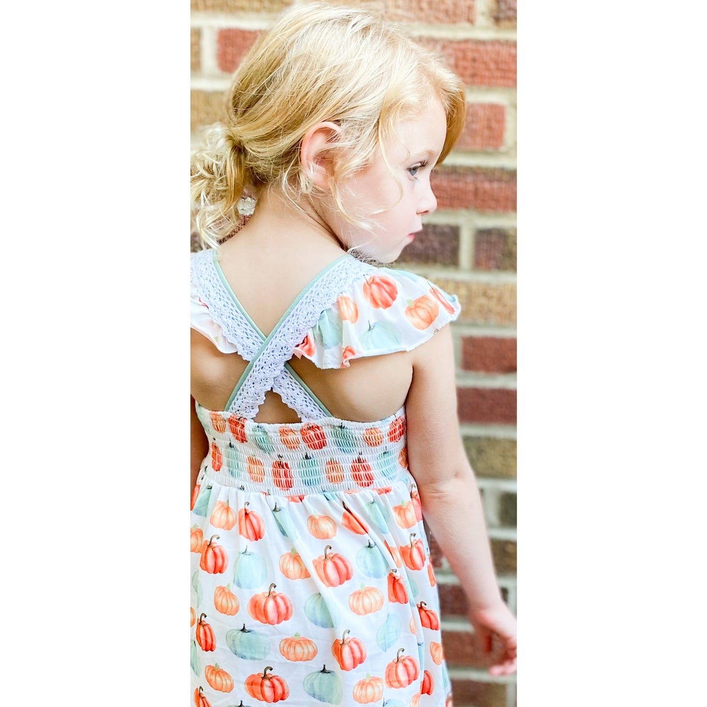 Pumpkins, Ruffles, and Lace Dress