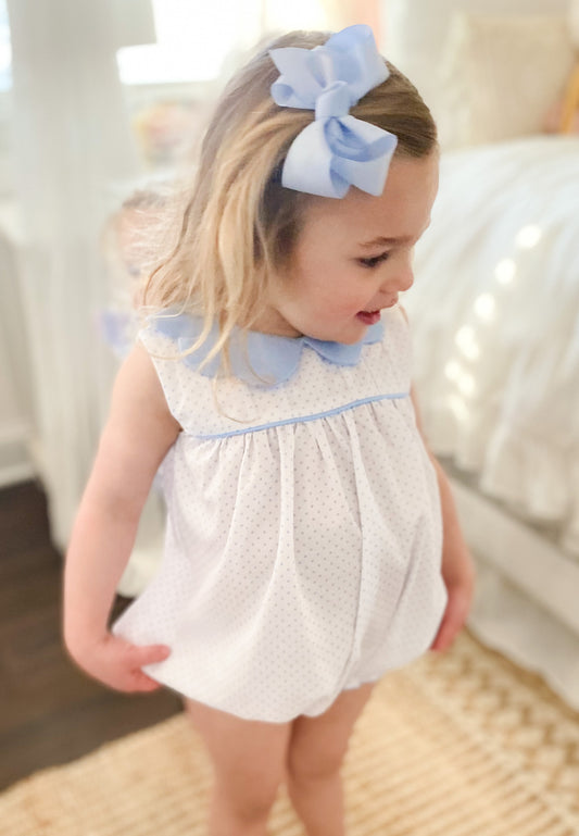 Blue Polka Dot Bubble 6M-3T