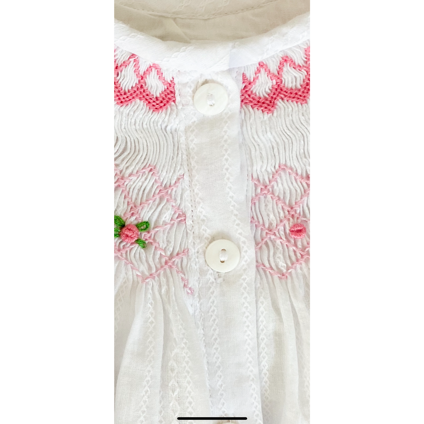 Once Upon a Time Hand-Smocked Dress with Angel Sleeves